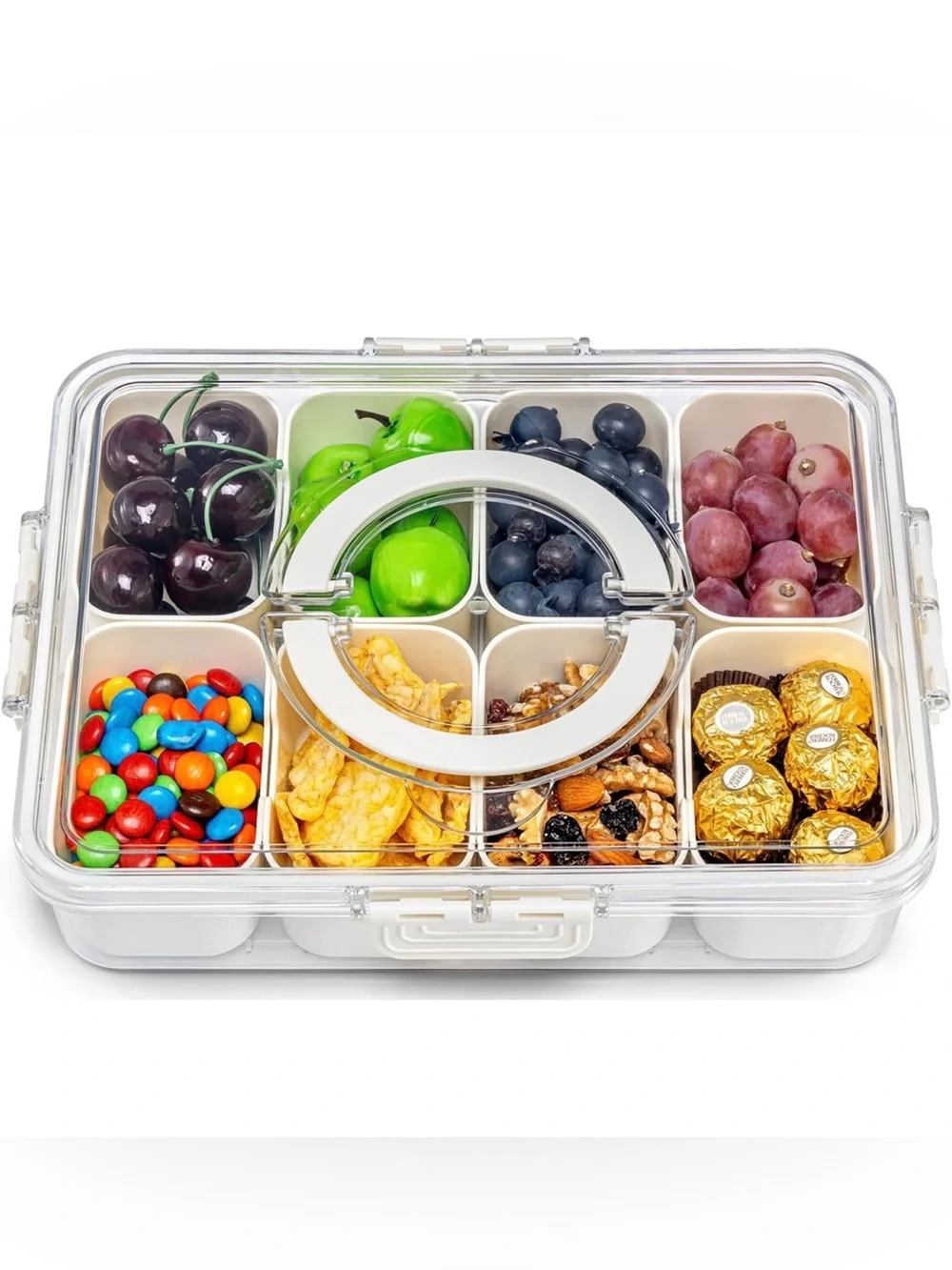 Pure Future Air-Tight Snackle Box Container -Divided Serving Tray